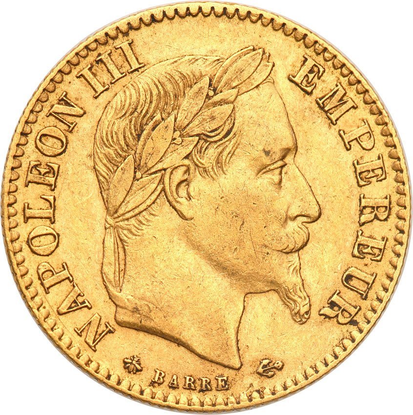 Francja 10 franków 1867 A st.2