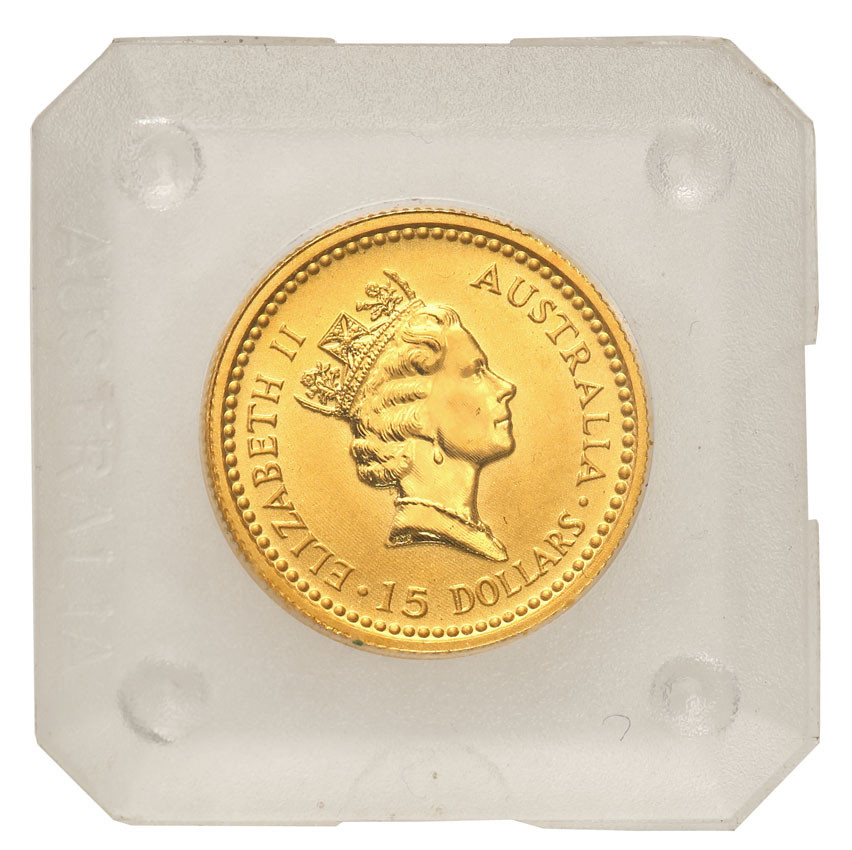 Australia Elżbieta II 15 dolarów 1992 Kangur (1/10 uncji złota Au.999) st. L