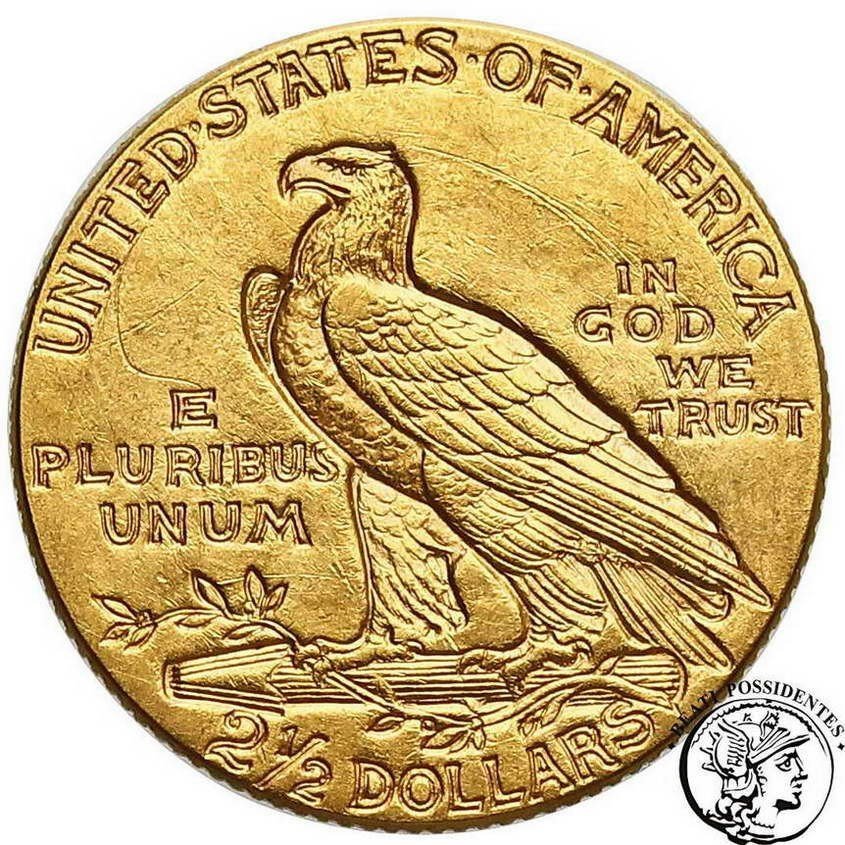 USA 2,5 dolara 1908 Filadelfia Indianin st.3