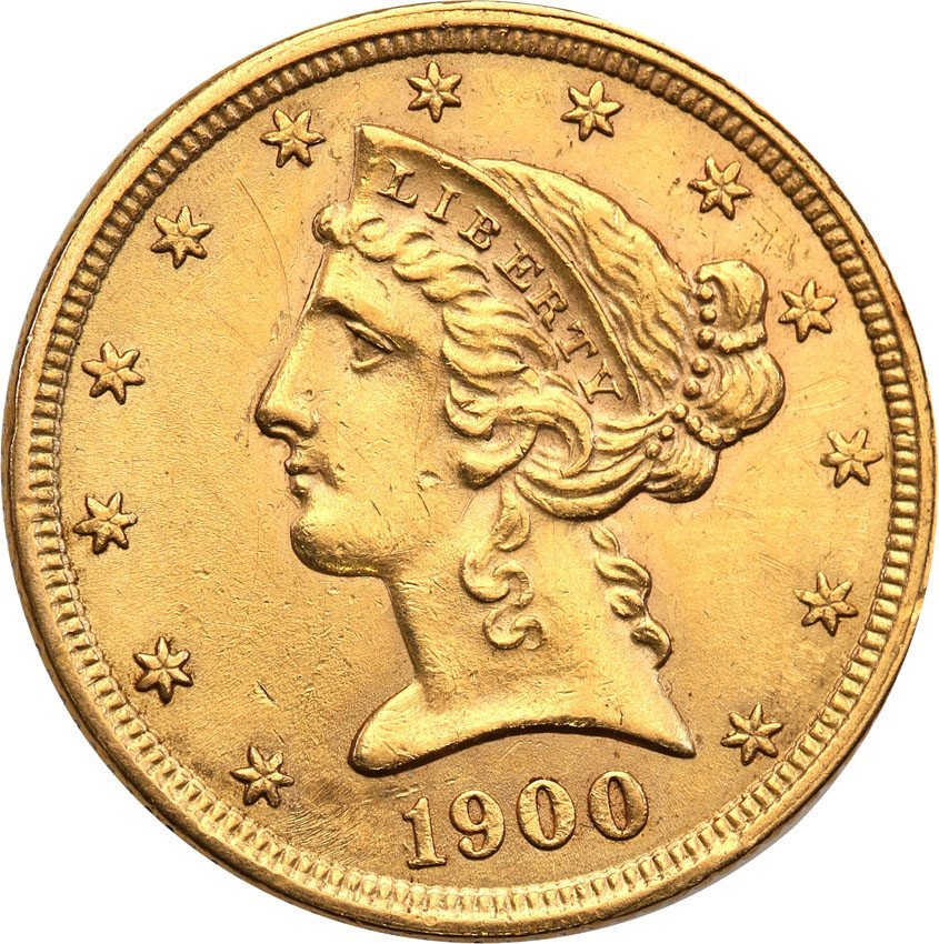 USA 5 dolarów 1900 Philadelphia st.2