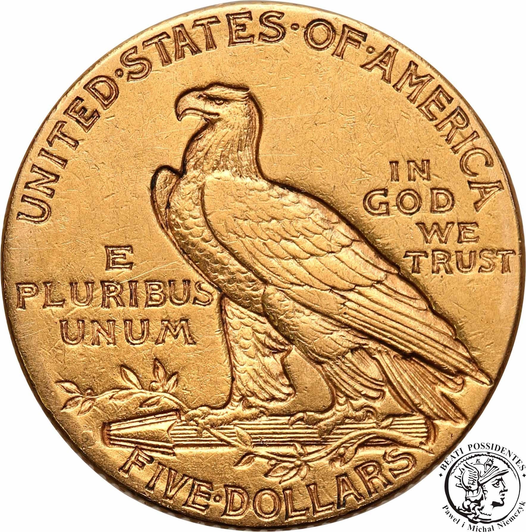 USA 5 dolarów 1915 S Indianin st. 2