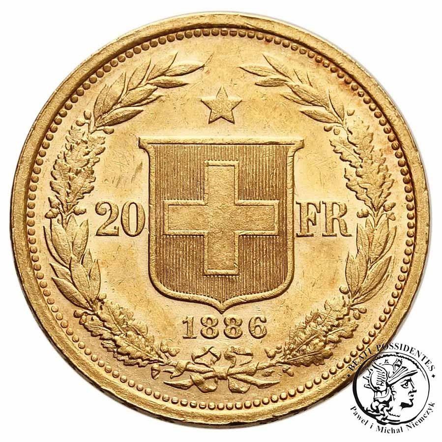Szwajcaria 20 Franków 1886 st. 1