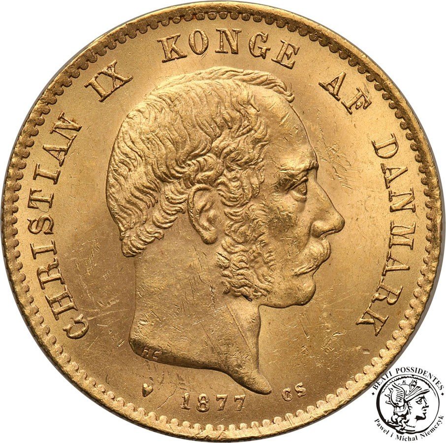 Dania 20 koron 1877 Christian IX st.1