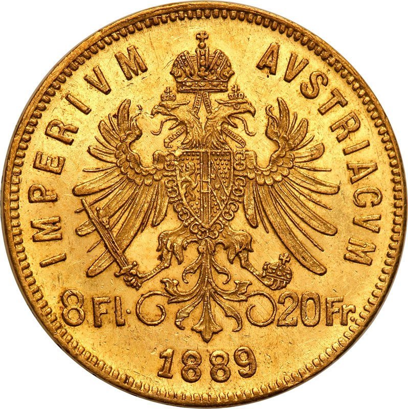 Austria 8 Florenów = 20 Franków 1889 st.1