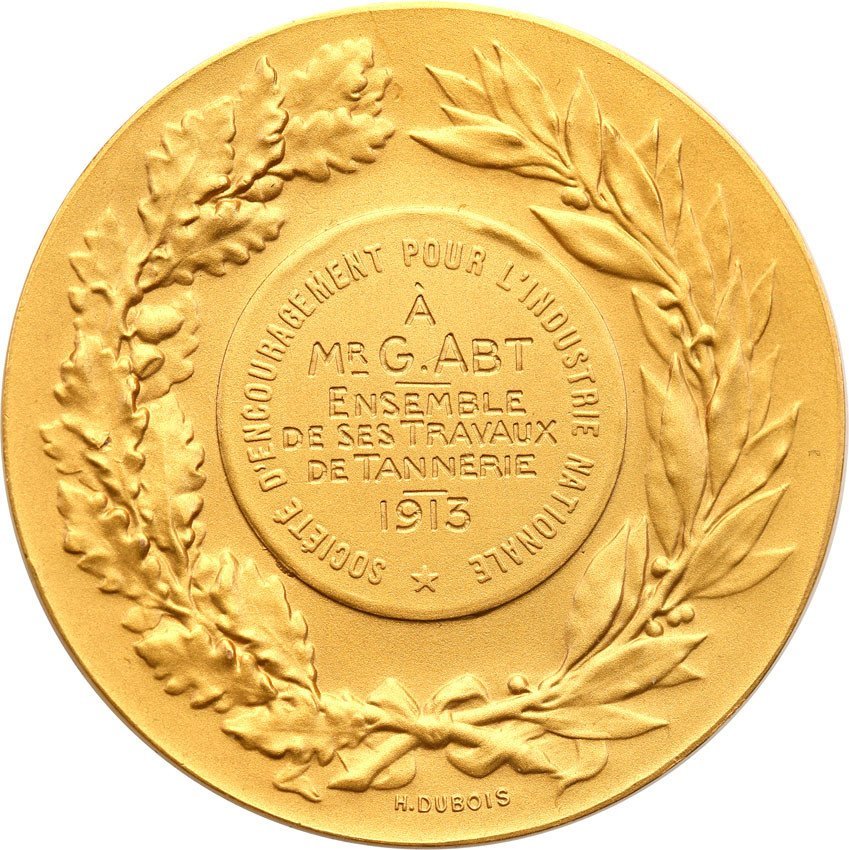 Francja medal 1913 ZŁOTO st.1