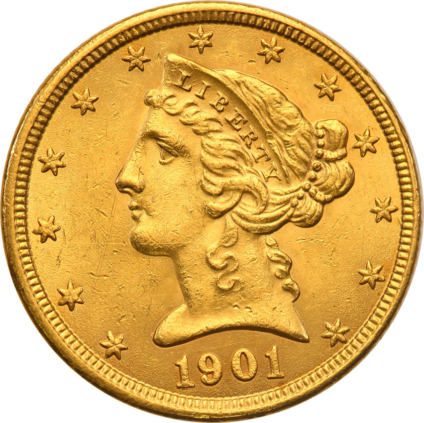 USA 5 dolarów 1901 Philadelphia st.2