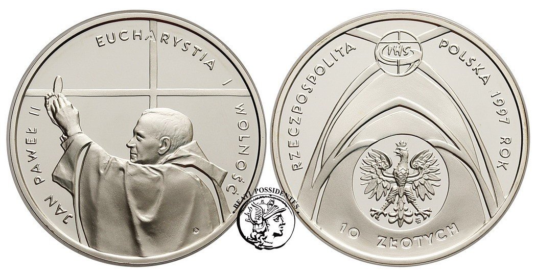 10 zł Jan Paweł II Eucharystia 1997