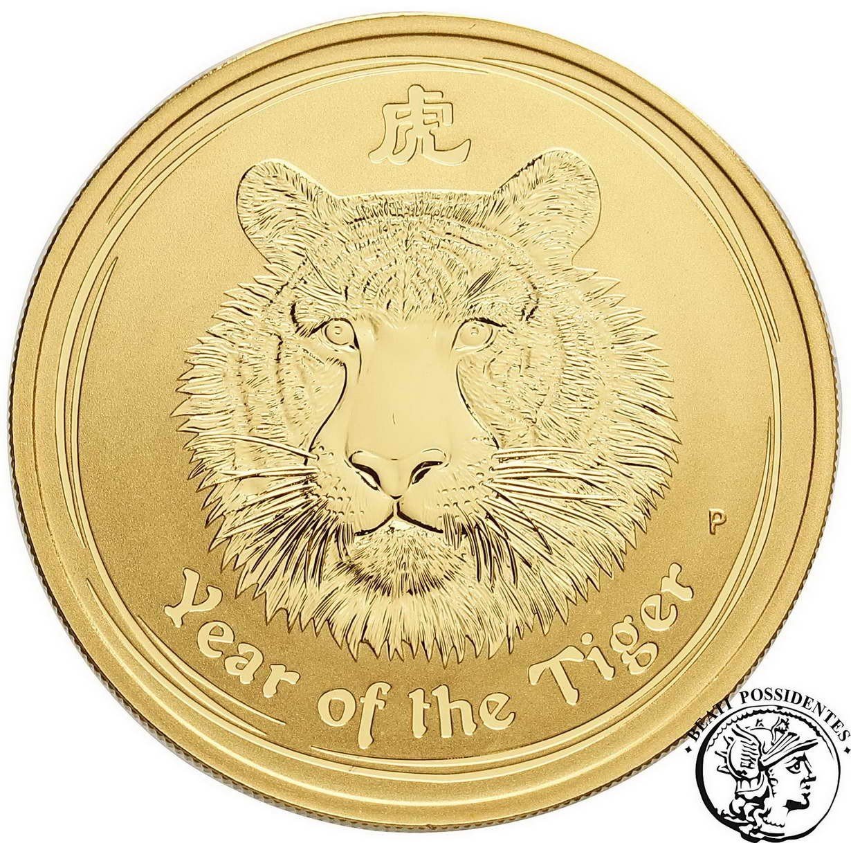 Australia Elżbieta II 100 dolarów 2010 Rok Tygrysa 1 Oz Au 999 st. 1