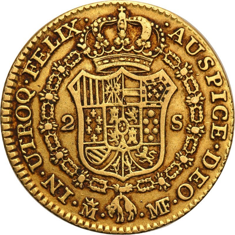 Hiszpania 2 escudo 1790 Madrid st.3