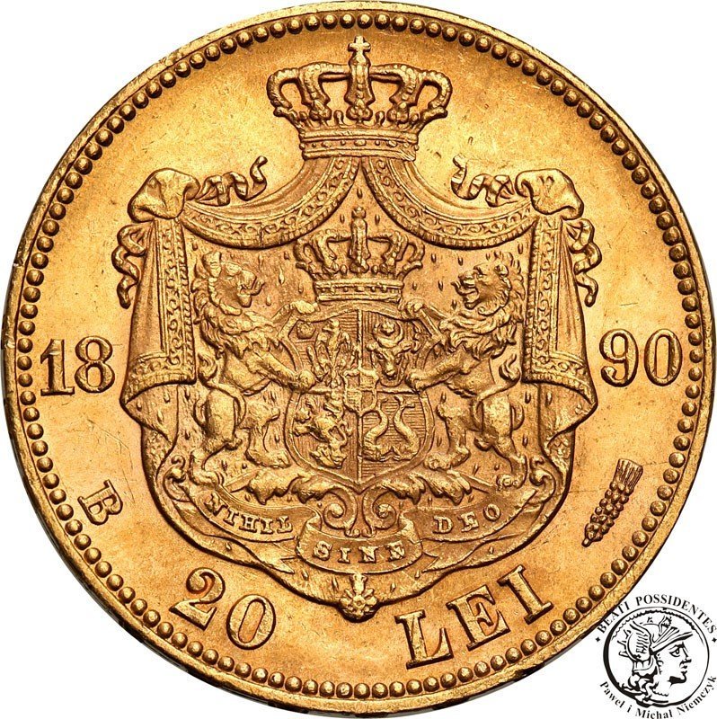 Rumunia 20 Lei 1890 B Karol I st.1