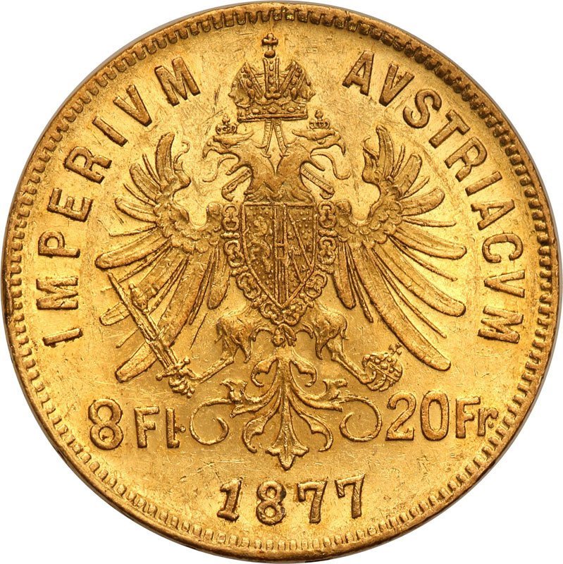 Austria 8 Florenów = 20 Franków 1877 st.1-