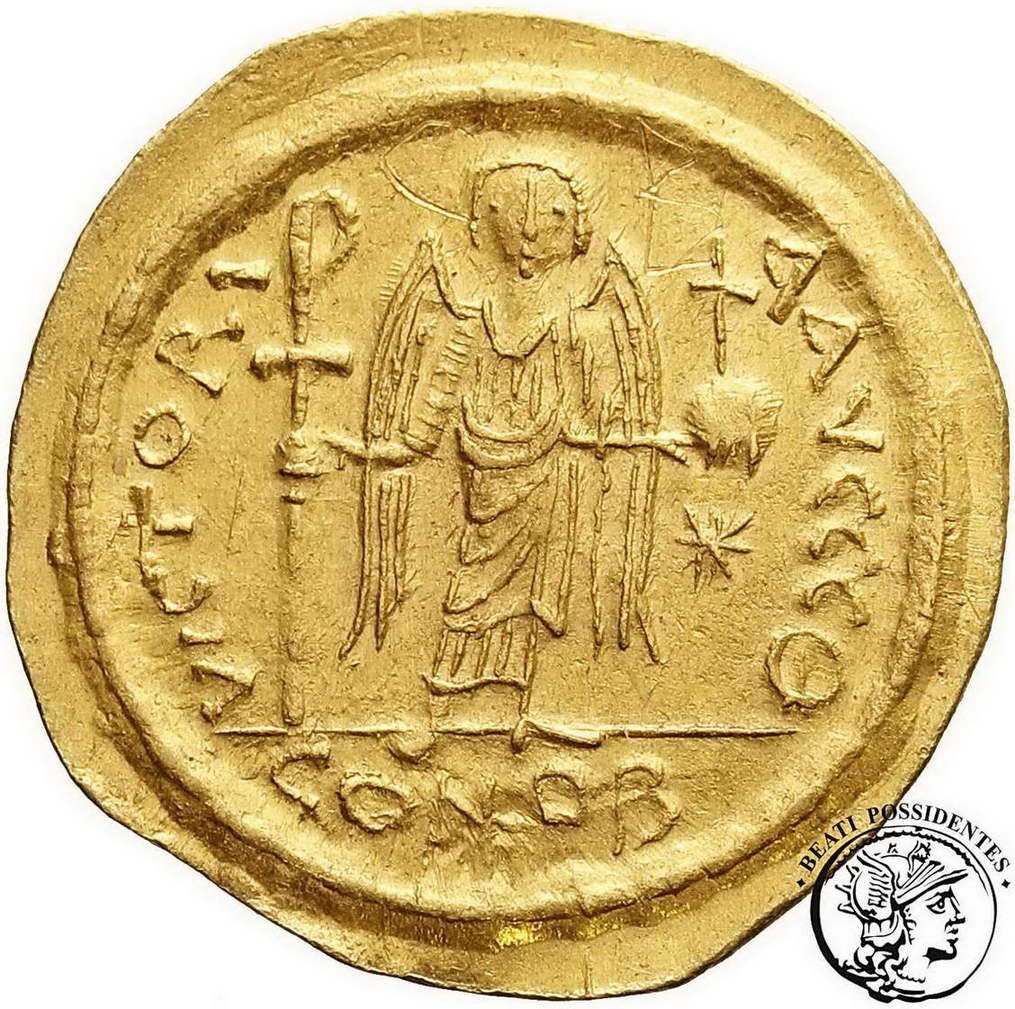 Bizancjum Justynianus I (527-569) Solidus st. 2-/2
