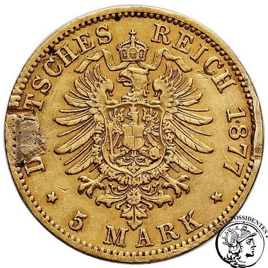 Niemcy Prusy Wilhelm I 5 Marek 1877 A st. 4