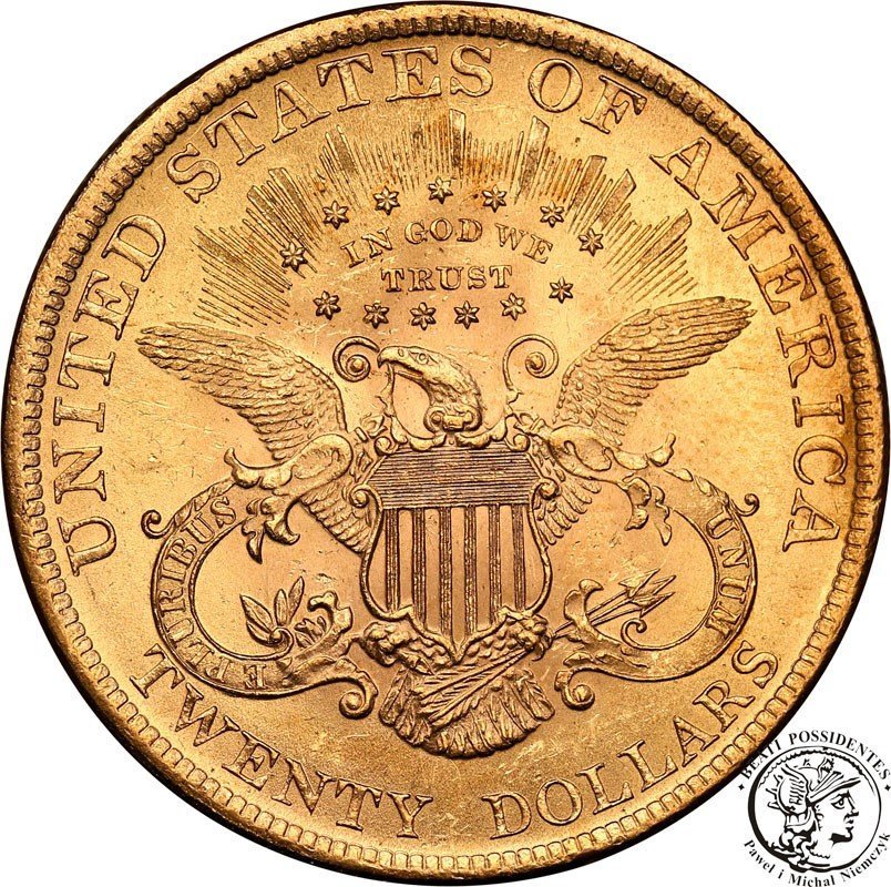 USA 20 dolarów 1897 Philadelphia st.1-