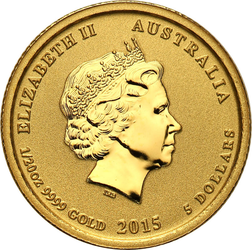 Australia 5 dolarów 2015 rok kozła st.L