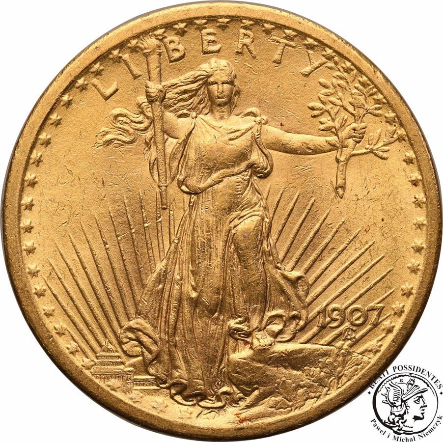 USA 20 dolarów 1907 st.1/1-