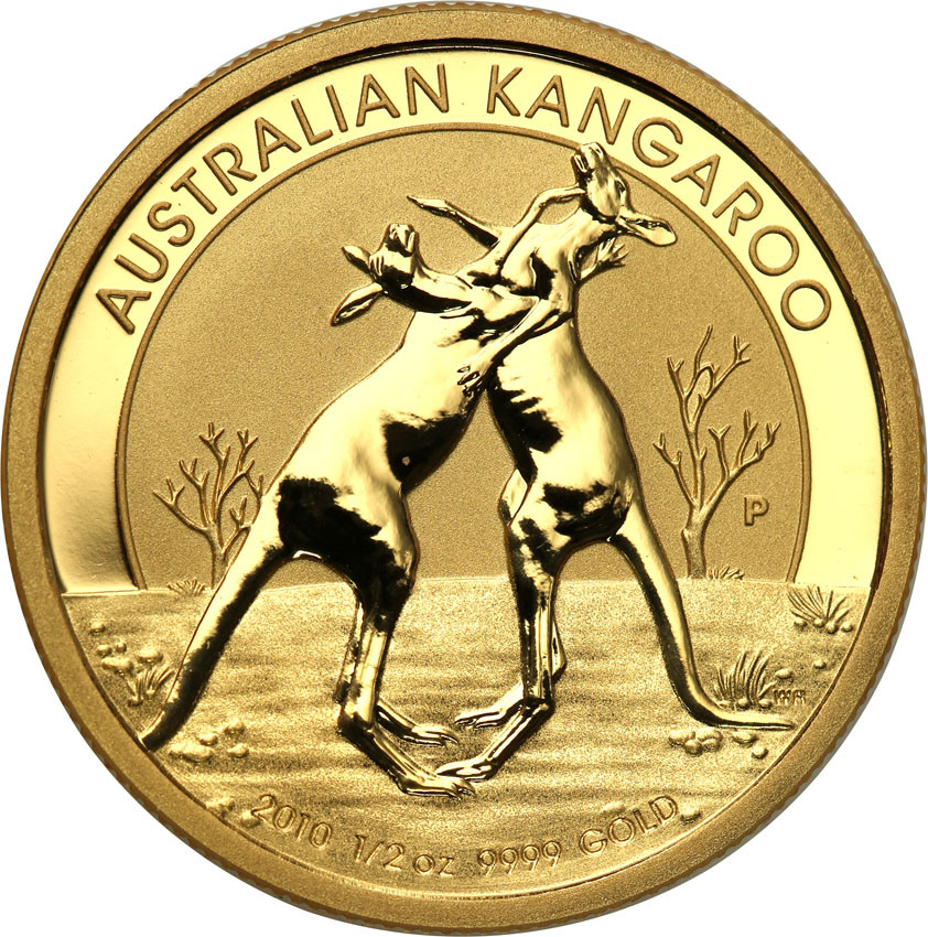 Australia 50 dolarów 2010 kangur (1/2 uncji złota) st.L