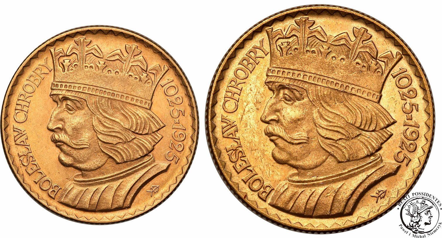 Parka 10 + 20 złotych 1925 Chrobry st.1