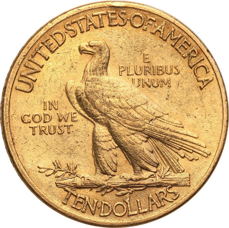 USA 10 dolarów 1913 Indianin Philadelphia st.1-/2+