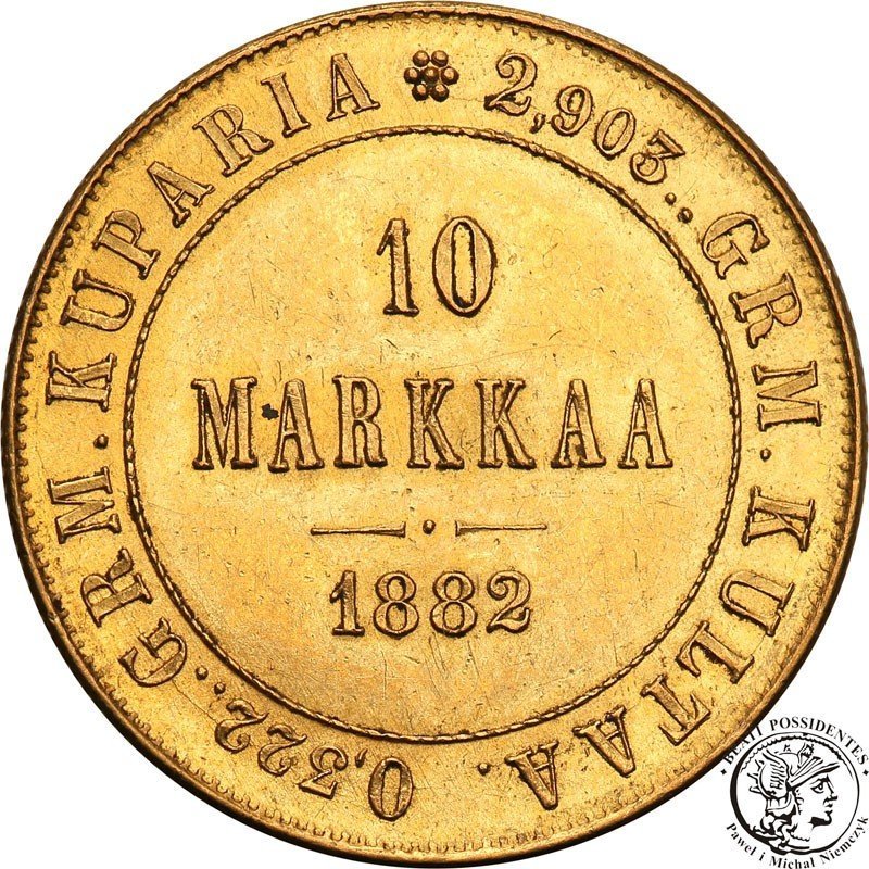 Finlandia Aleksander III 10 Marek 1882 st.1