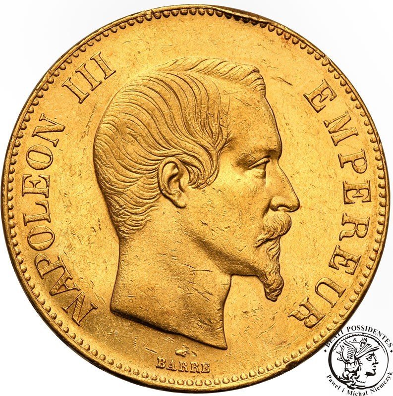 Francja Napoleon III 100 franków 1858 A Paryż st.2-