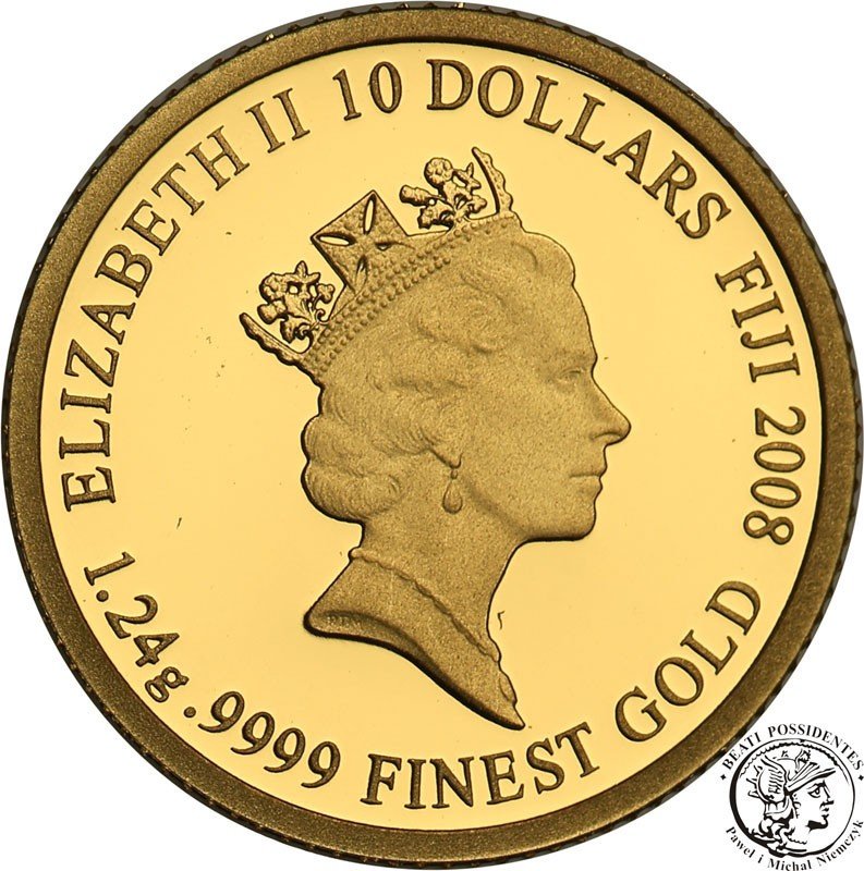 Nowa Zelandia 10 dolarów 2008 Papież Benedykt XV st.L