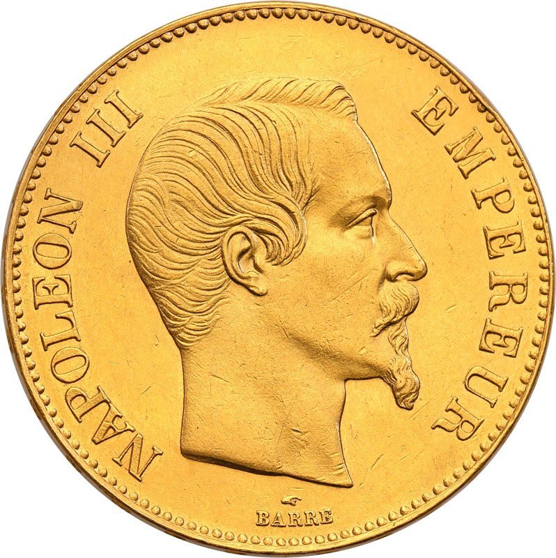 Francja 100 franków 1858 A Napoleon III st.1
