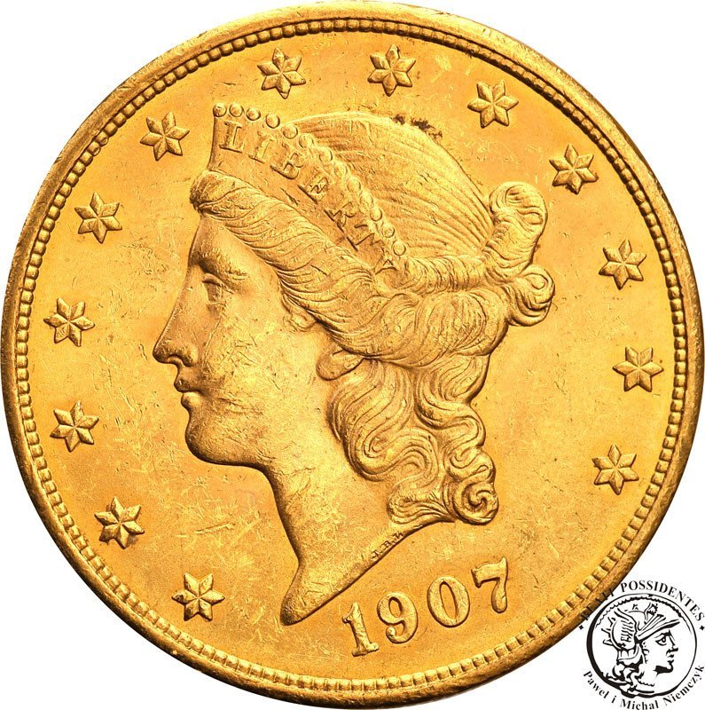 USA 20 dolarów 1907 st.1
