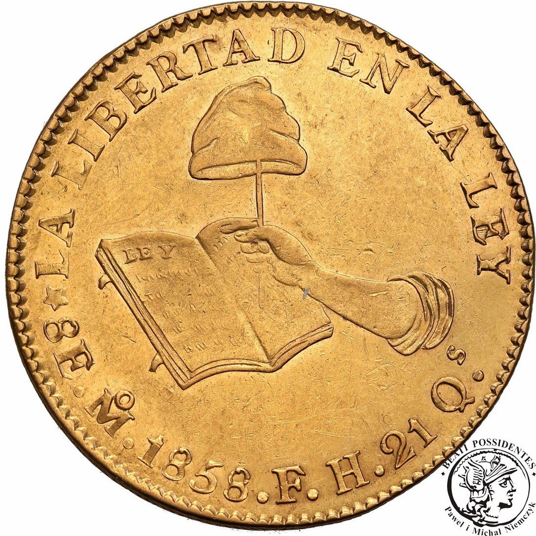 Meksyk 8 Escudo 1858 Mo F.H. st.2+