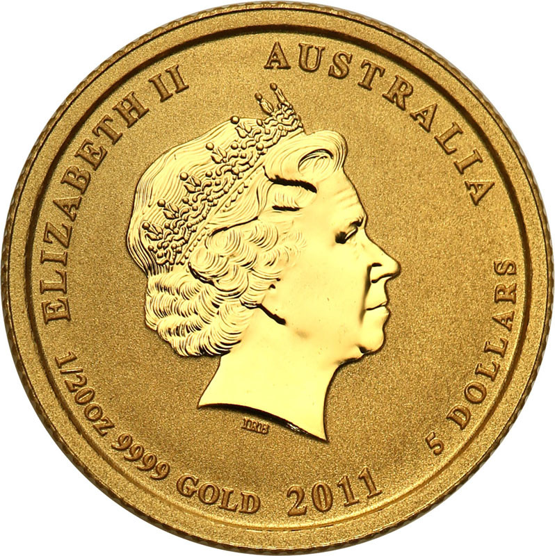 Australia 5 dolarów 2011 rok królika st.L