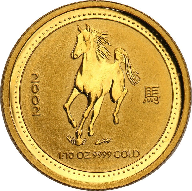Australia 10 dolarów 2002 rok konia st.1
