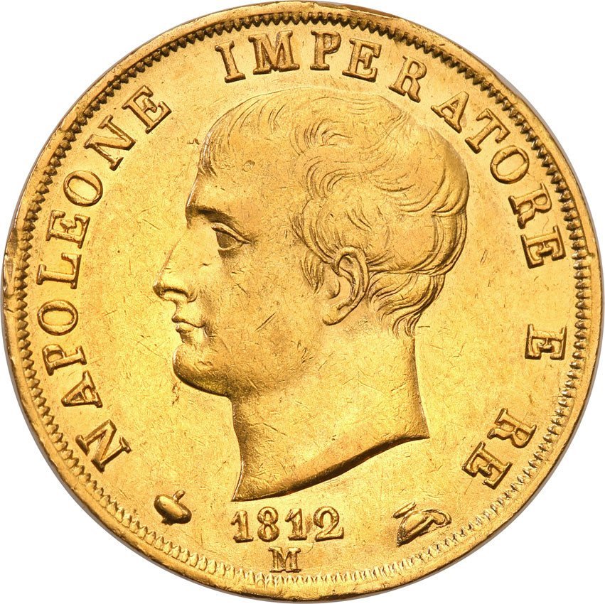 Włochy 40 lirów 1812 M Napoleon I st.1-
