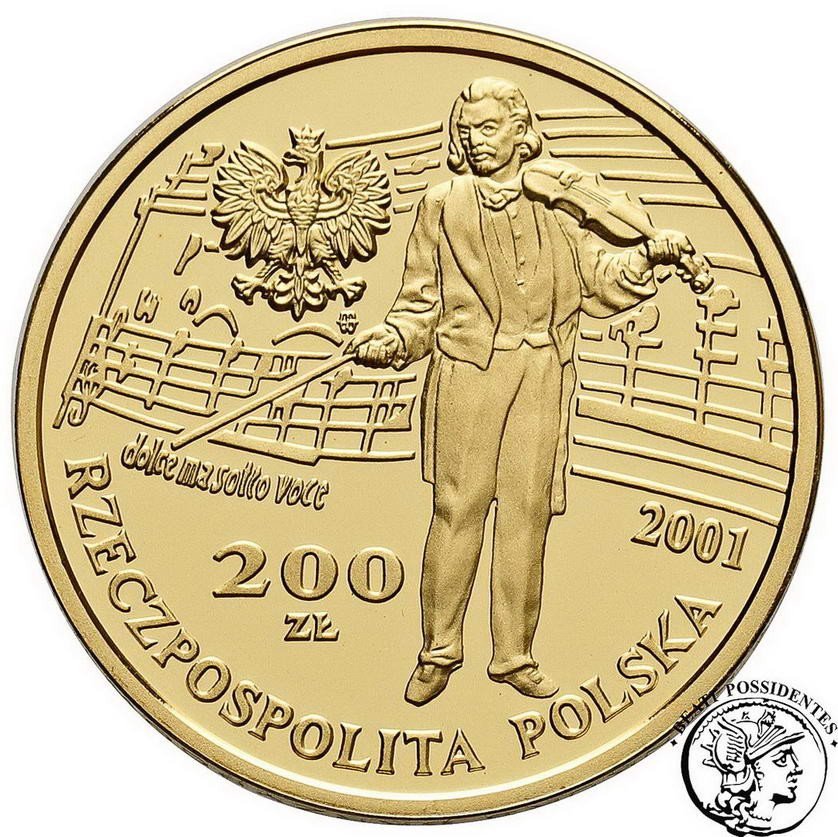 Polska III RP 200 złotych Konkurs im. Henryka Wieniawskiego 2001 st. L