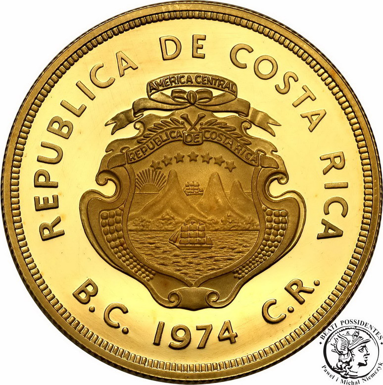 Costa Rica 1500 Colones 1974 Mrówkojad stempel lustrzany NISKI NAKŁAD st. L-