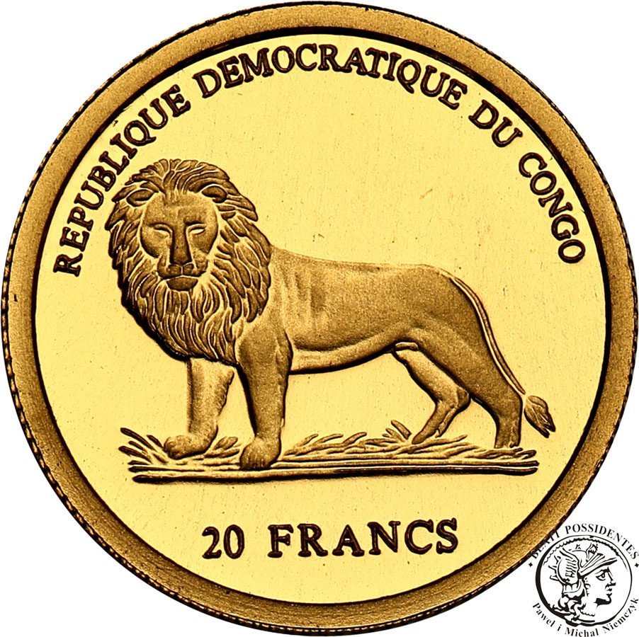Kongo 20 franków 2003 Jan Paweł II st.L