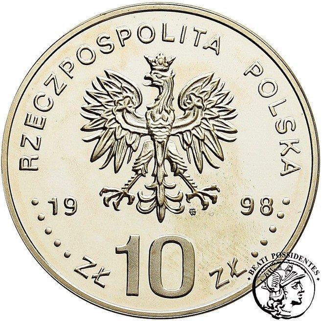 Polska 10 złotych 1998 Zygmunt III Waza półpostać