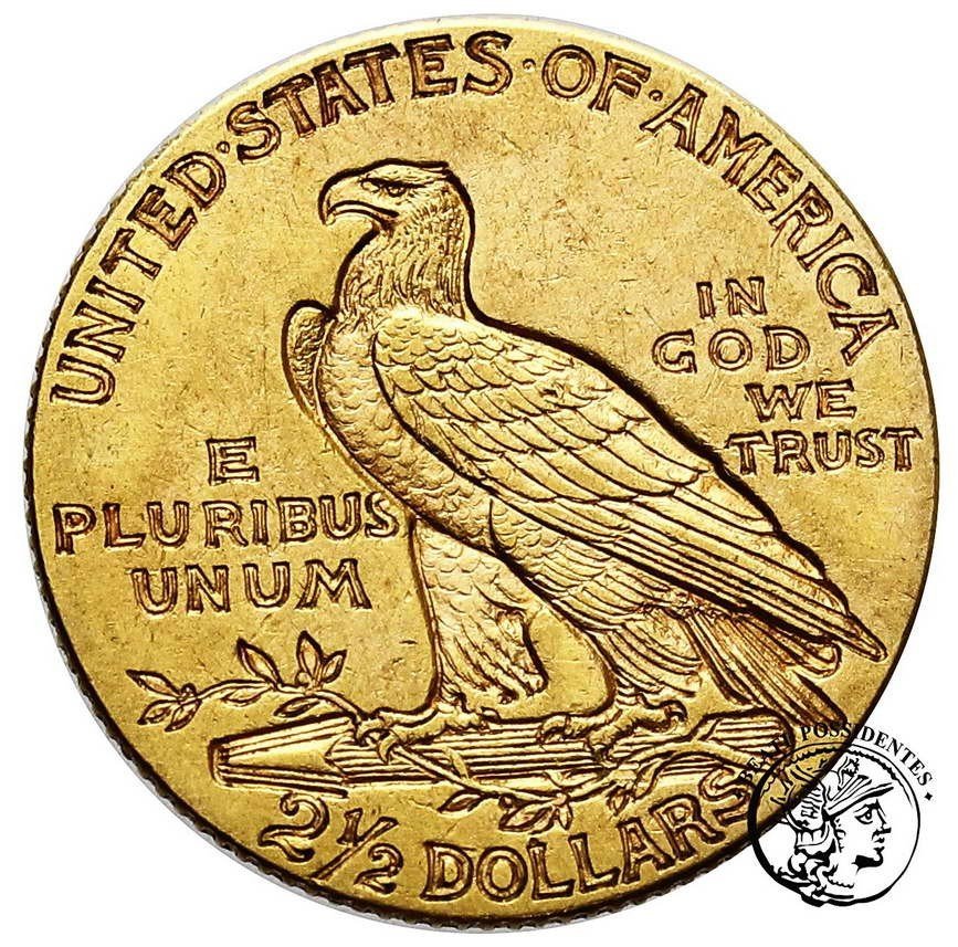 USA 2 1/2 dolara 1915 Indianin st. 2/2-