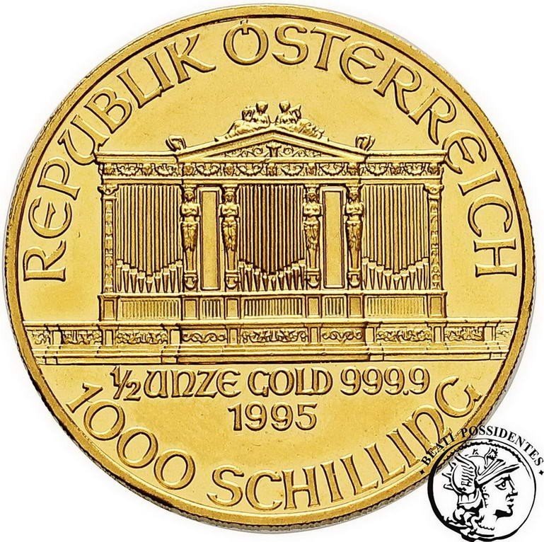 Austria 1000 szylingów 1995 (1/2 uncji złota) st. 1-