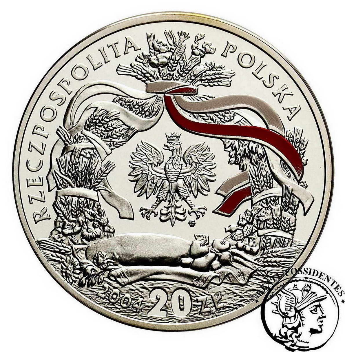 Polska 20 złotych Dożynki 2004 st.L