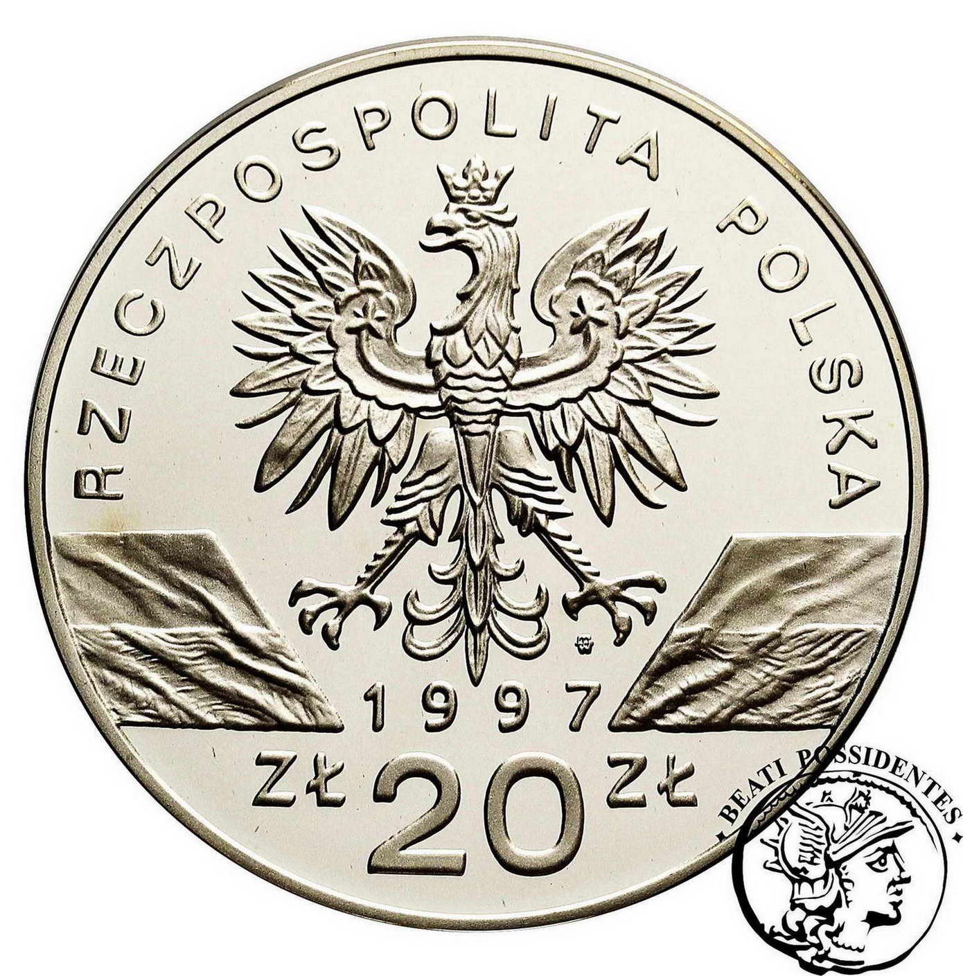 Polska 20 złotych Jelonek Rogacz 1997 st. L