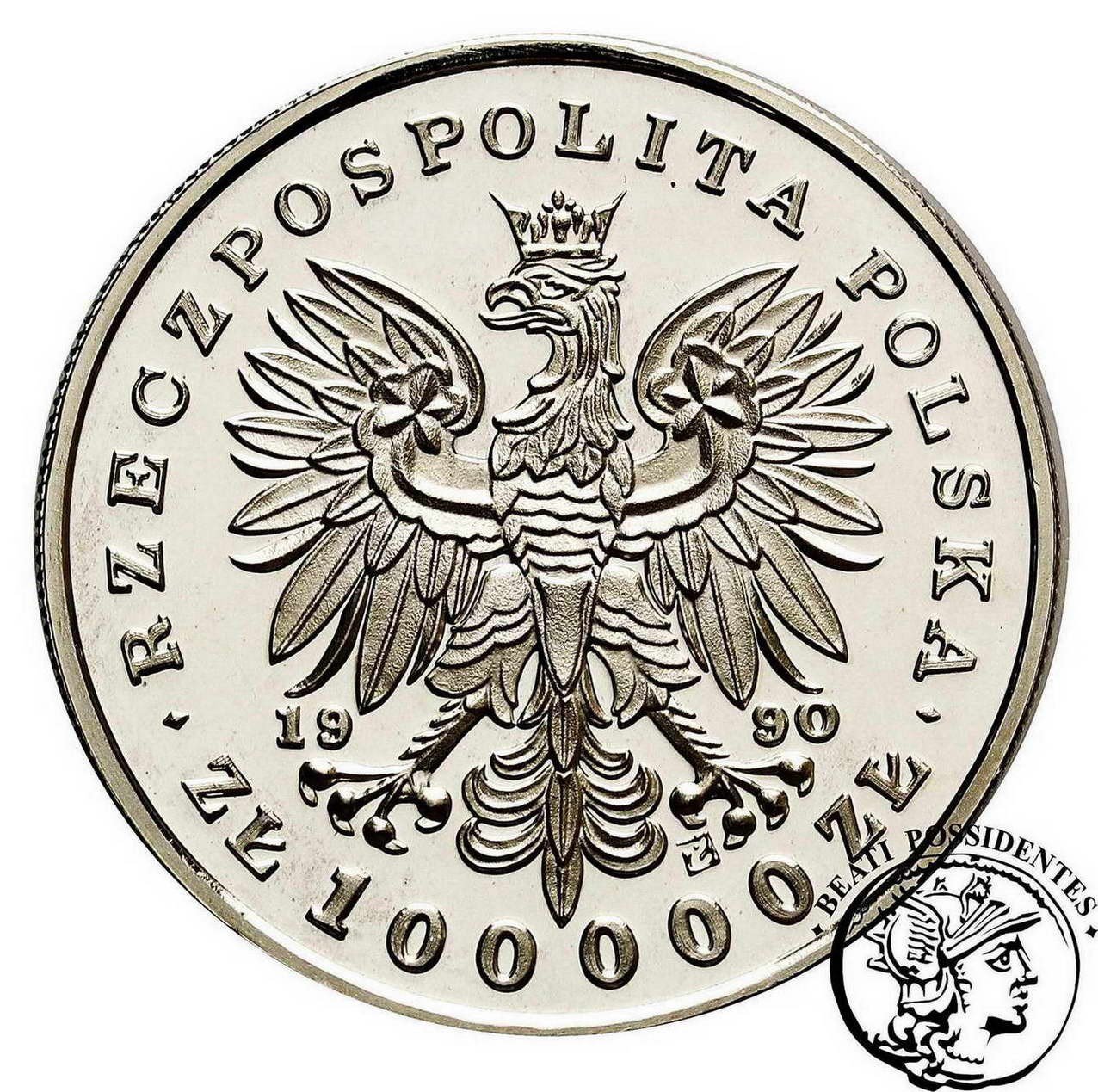 Polska III RP 100 000 złotych Piłsudski Mały Tryptyk 1990 st. L
