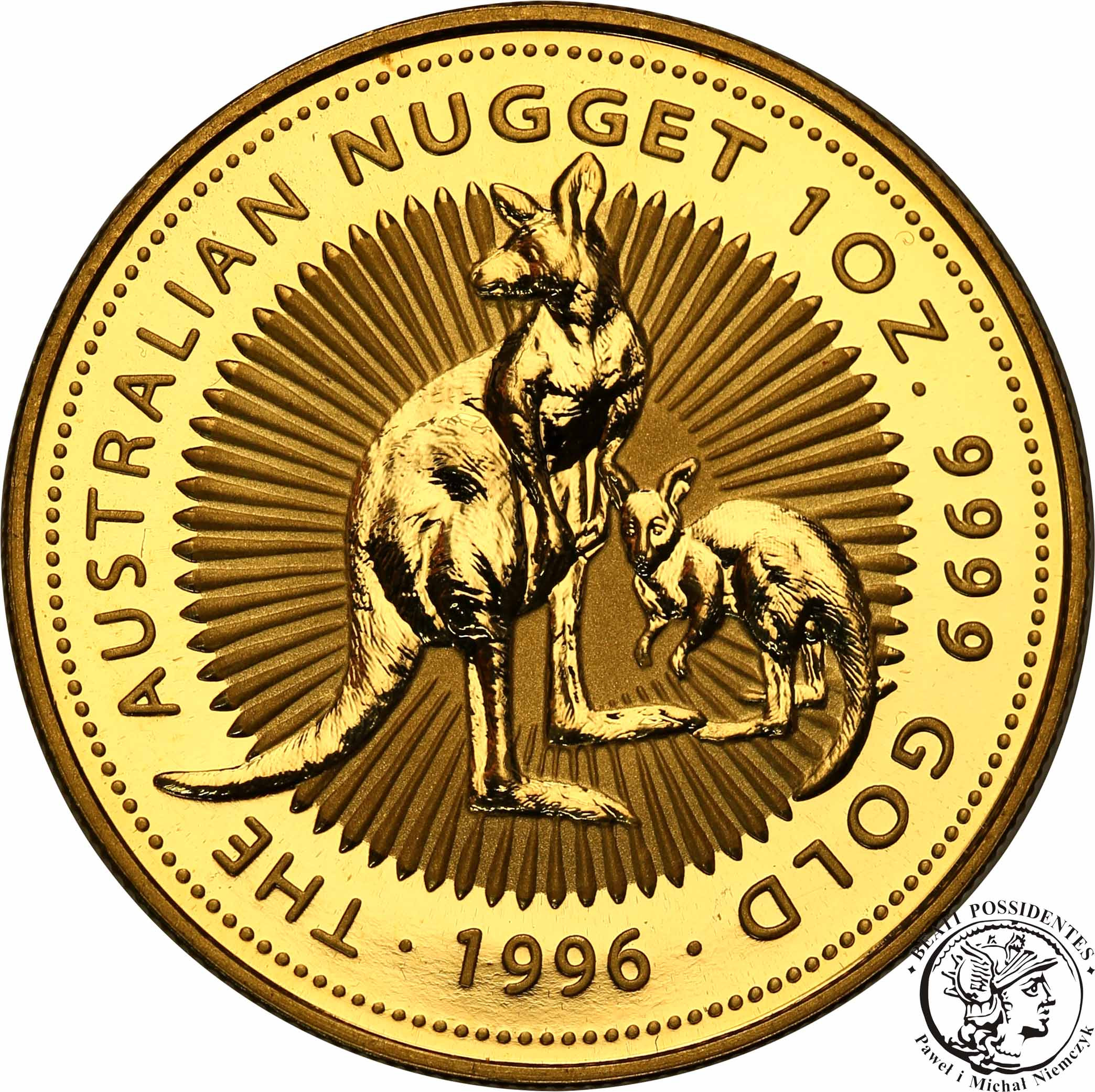 Australia Elżbieta II 100 Dolarów 1996 Kangur (uncja złota 999) st. 1