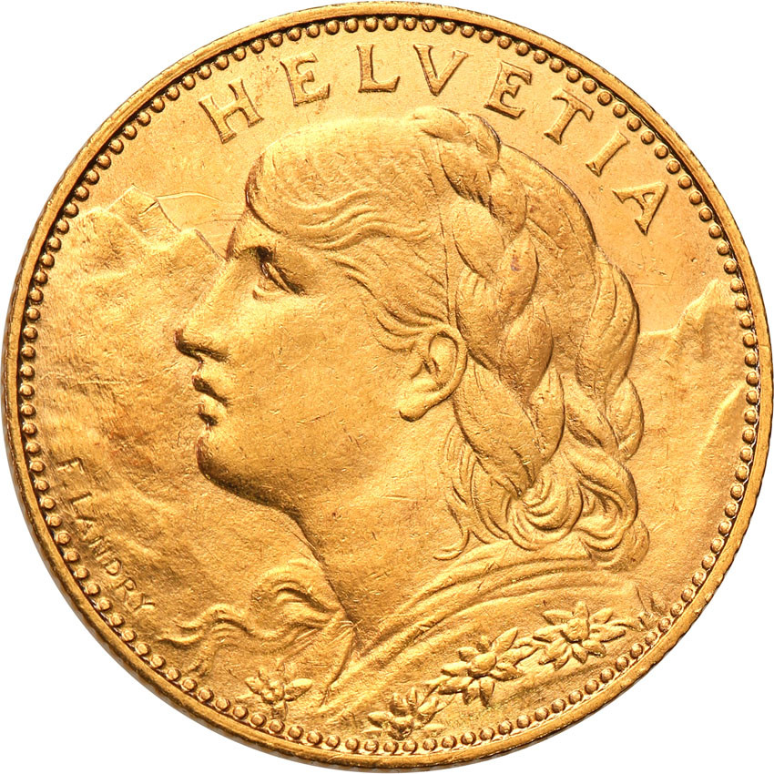 Szwajcaria 10 franków 1916 B st.1