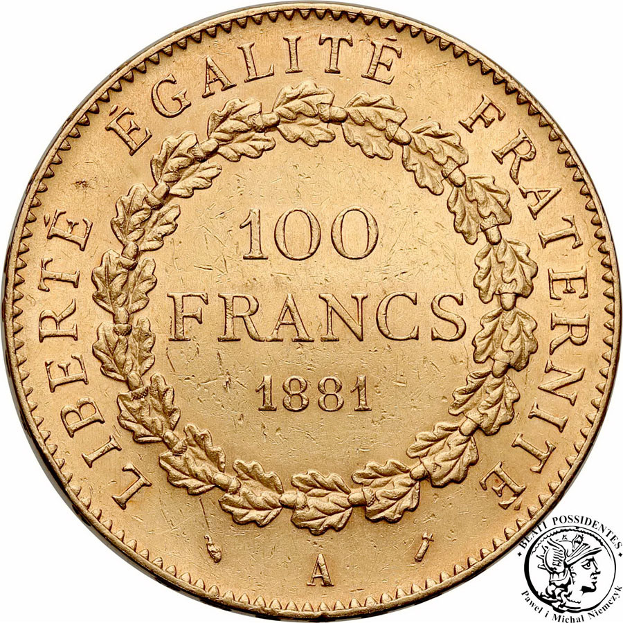 Francja 100 Franków 1881 A anioł st.1-