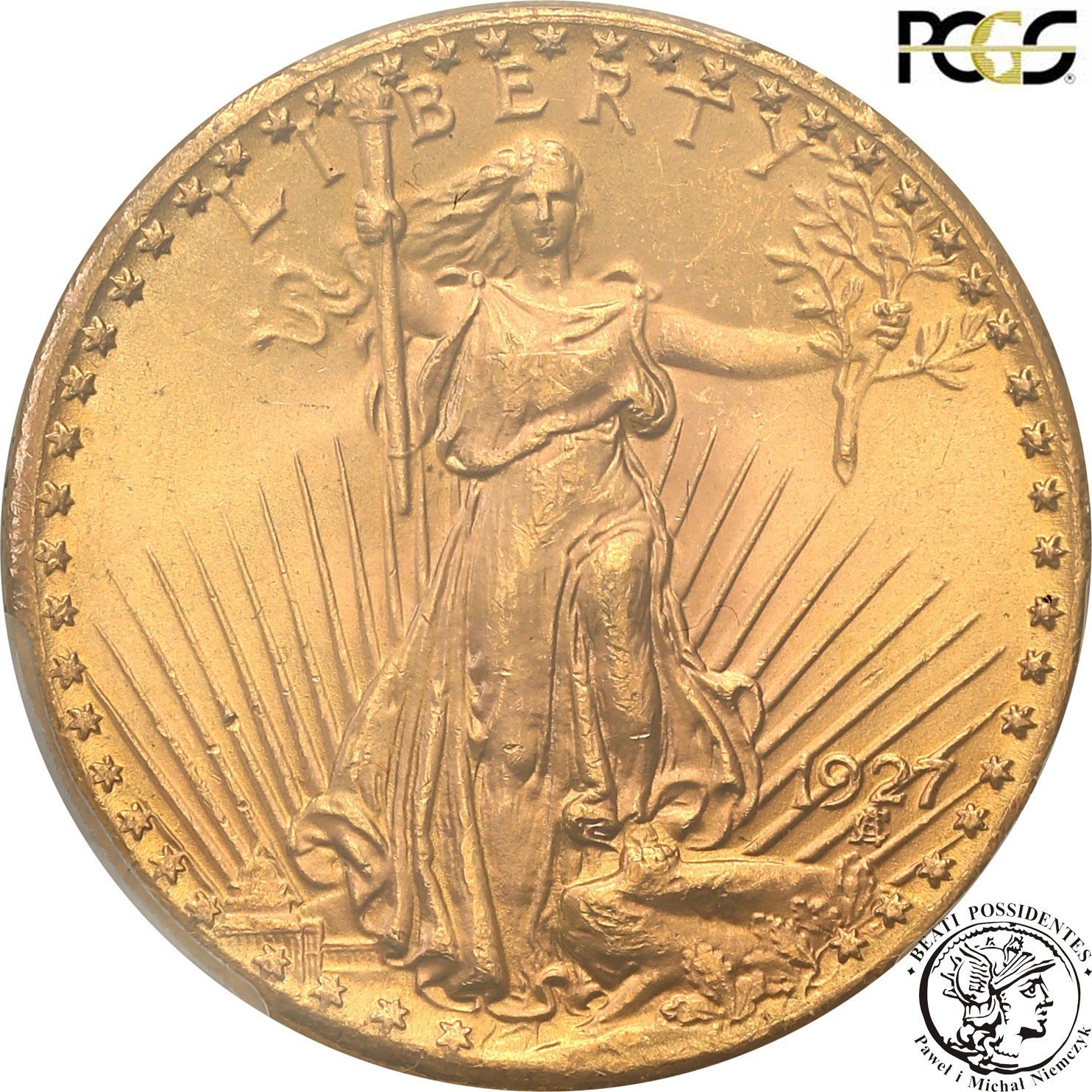 USA 20 dolarów 1927 Philadelphia PCGS UNC