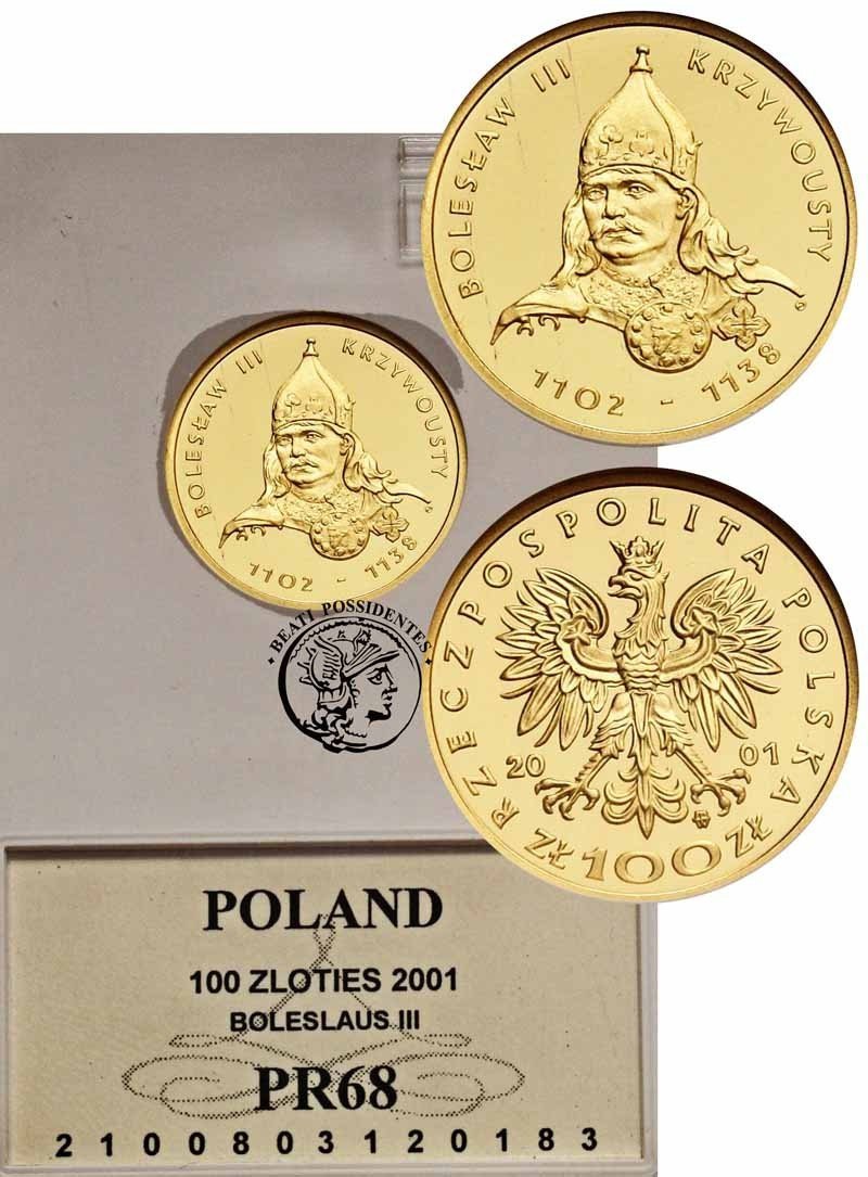 Polska III RP 100 złotych 2000 Bolesław Krzywousty GCN PR68