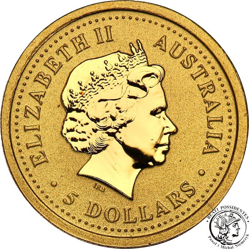Australia 5 dolarów 2000 Rok Węża st.L
