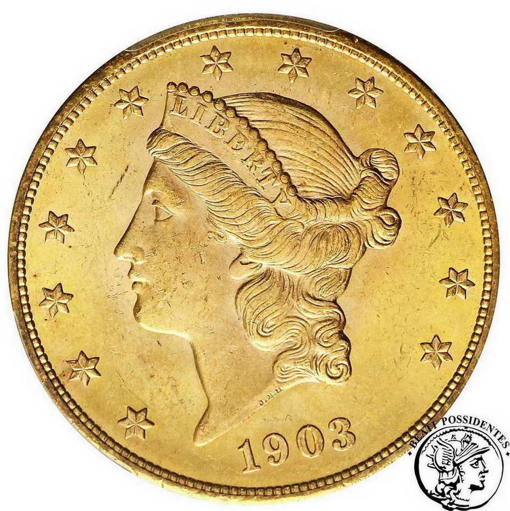 USA 20 dolarów 1903 Philadelphia PCGS MS64