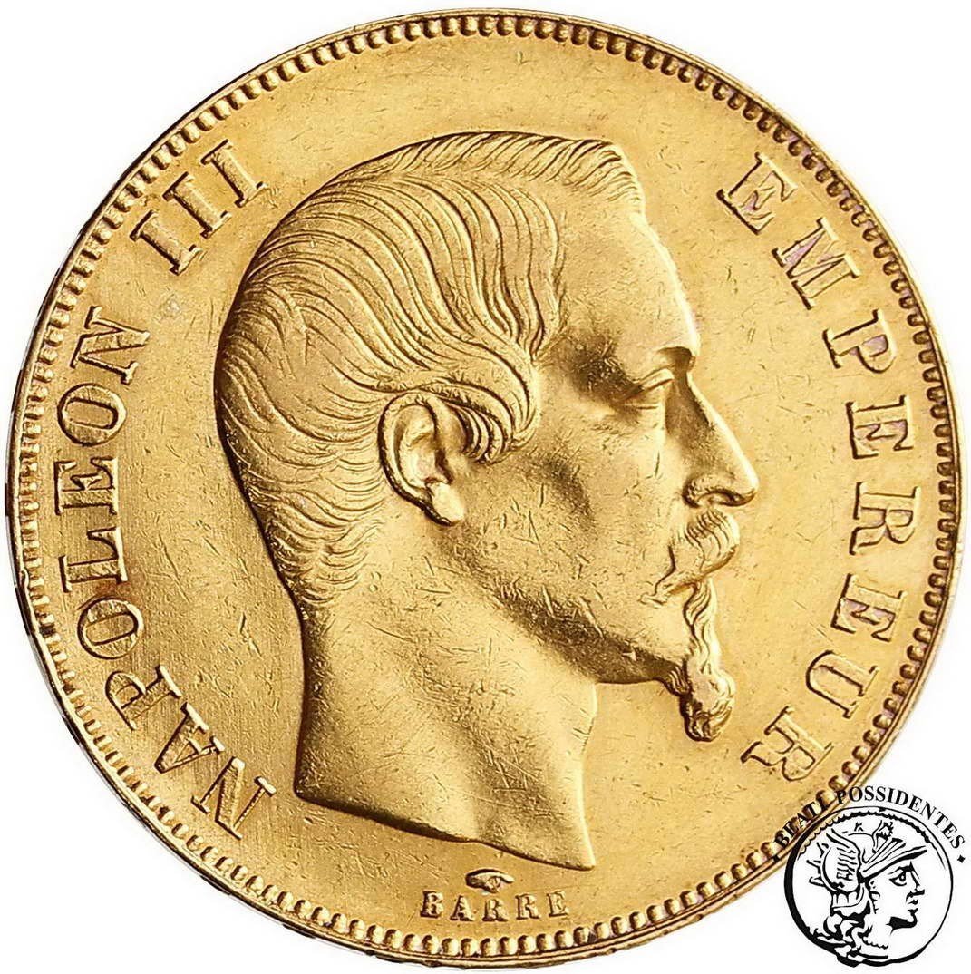 Francja Napoleon III 50 franków 1857 A-Paryż st. 3+