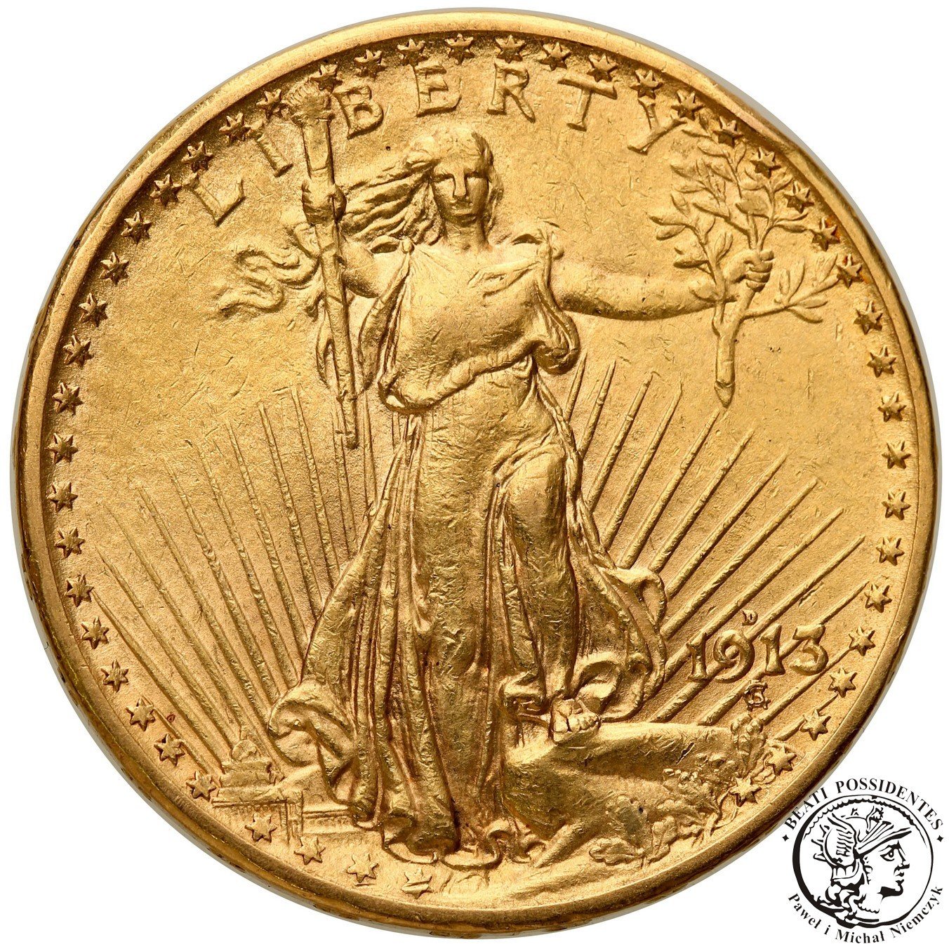 USA 20 dolarów 1913 D Denver st.1-